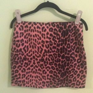 Leopard mini skirt